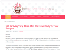 Tablet Screenshot of 18thbirthdaypartyideas.org